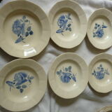 Service de vaisselle Digoin Sarreguemines 6 assiettes plates & creuses 5 à dessert