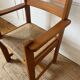 Armchair in elm and straw Maison Regain
