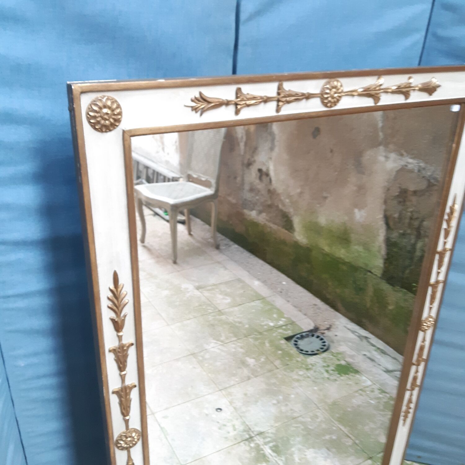 Gold and white empire mirror 130X89