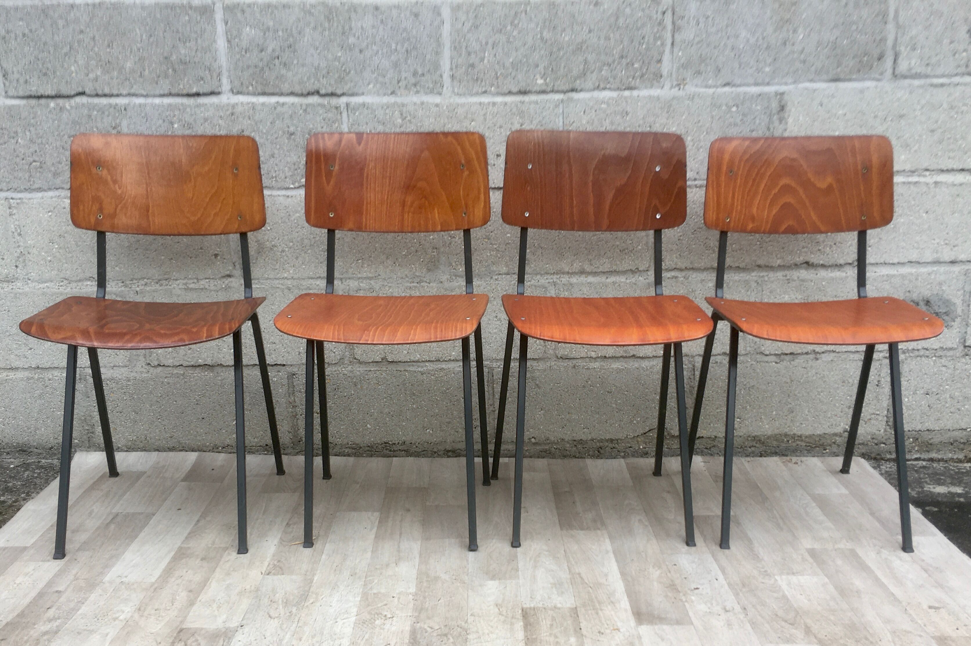Set of 4 vintage chairs and design Eromes