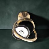 Space Age pivoting floor ashtray in anodised gold aluminium – Mettawa