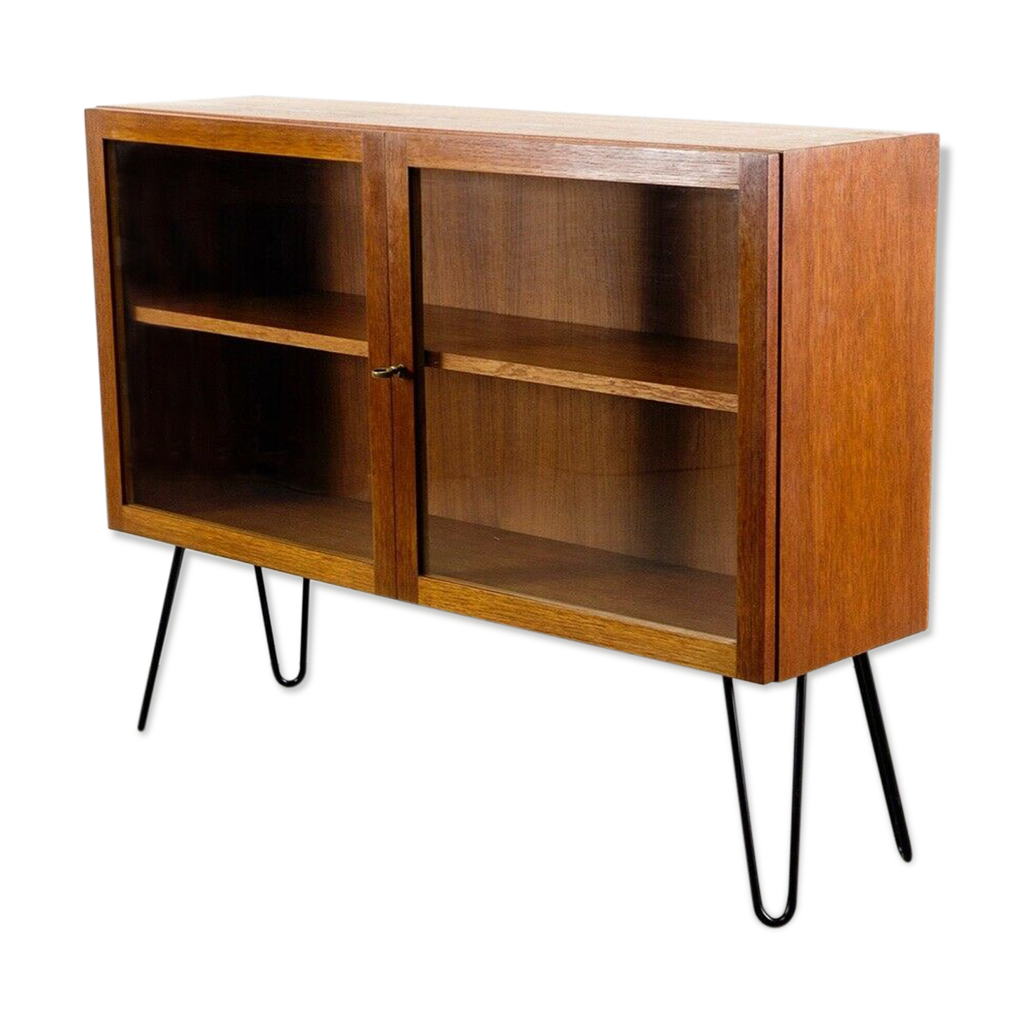 Vintage teak shopping shop window shelf 60s