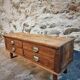 Antique French chest of drawers, circa 1900 – oak and pine with 4 drawers