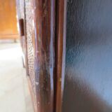 Support buffet bibus woven rattan 2 doors in caning - vintage 60s/70s