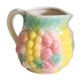 Milk pot patterned fruit peps, 1970