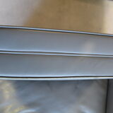 Pair of Walter Knoll gray leather armchairs design Jürgen Lange