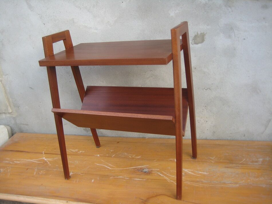 Old teak magazine holder