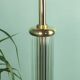 Lampadaire laiton et verre 80'