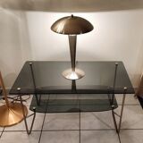 Coffee table 1950 vintage smoked glass