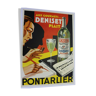 Original old absinthe poster Anis Pontarlier Deniset 1930 litho art deco