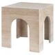 Table d'appoint en arc travertin