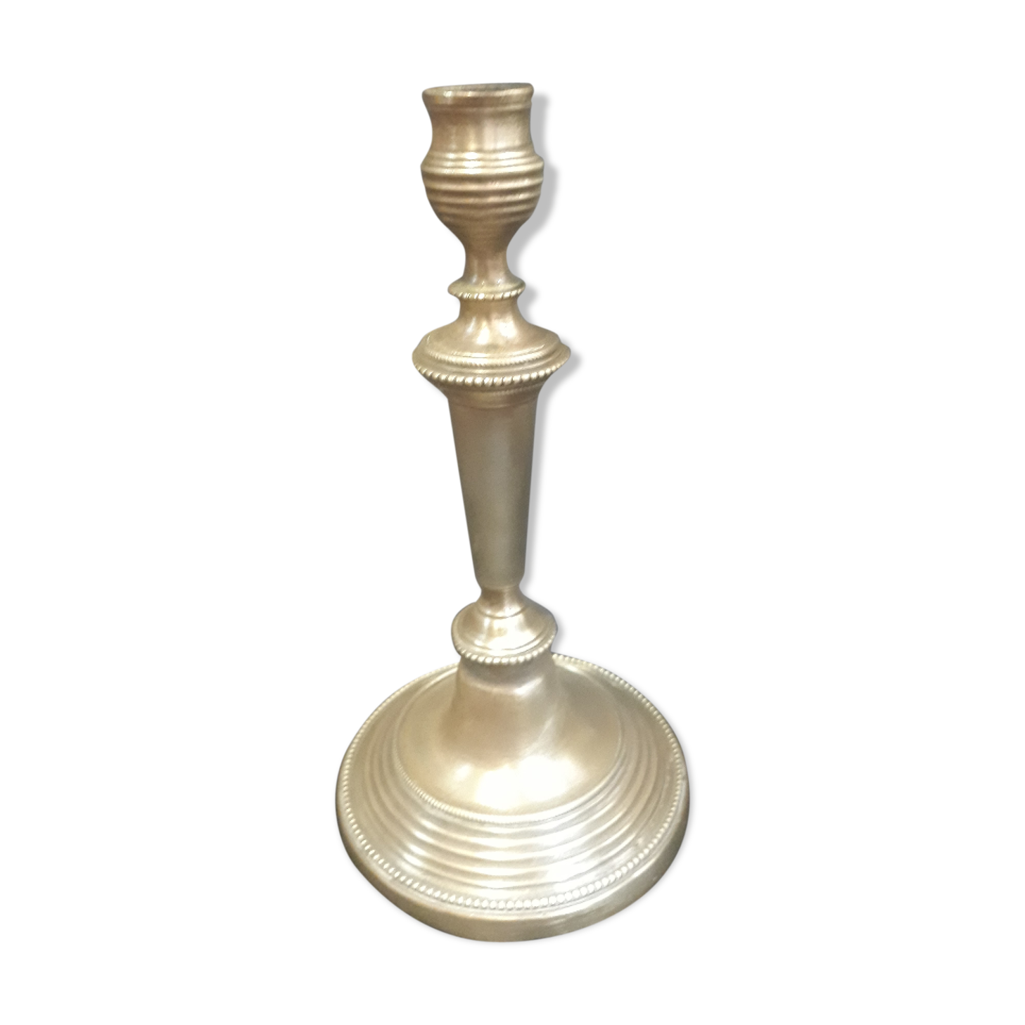 Neoclassical brass candlestick