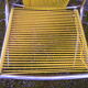 Folding chair chromed metal and scoubidou, 1960