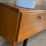Vintage solid oak sideboard (shallow)