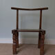 Handcrafted low chair in solid wood – Ivory Coast