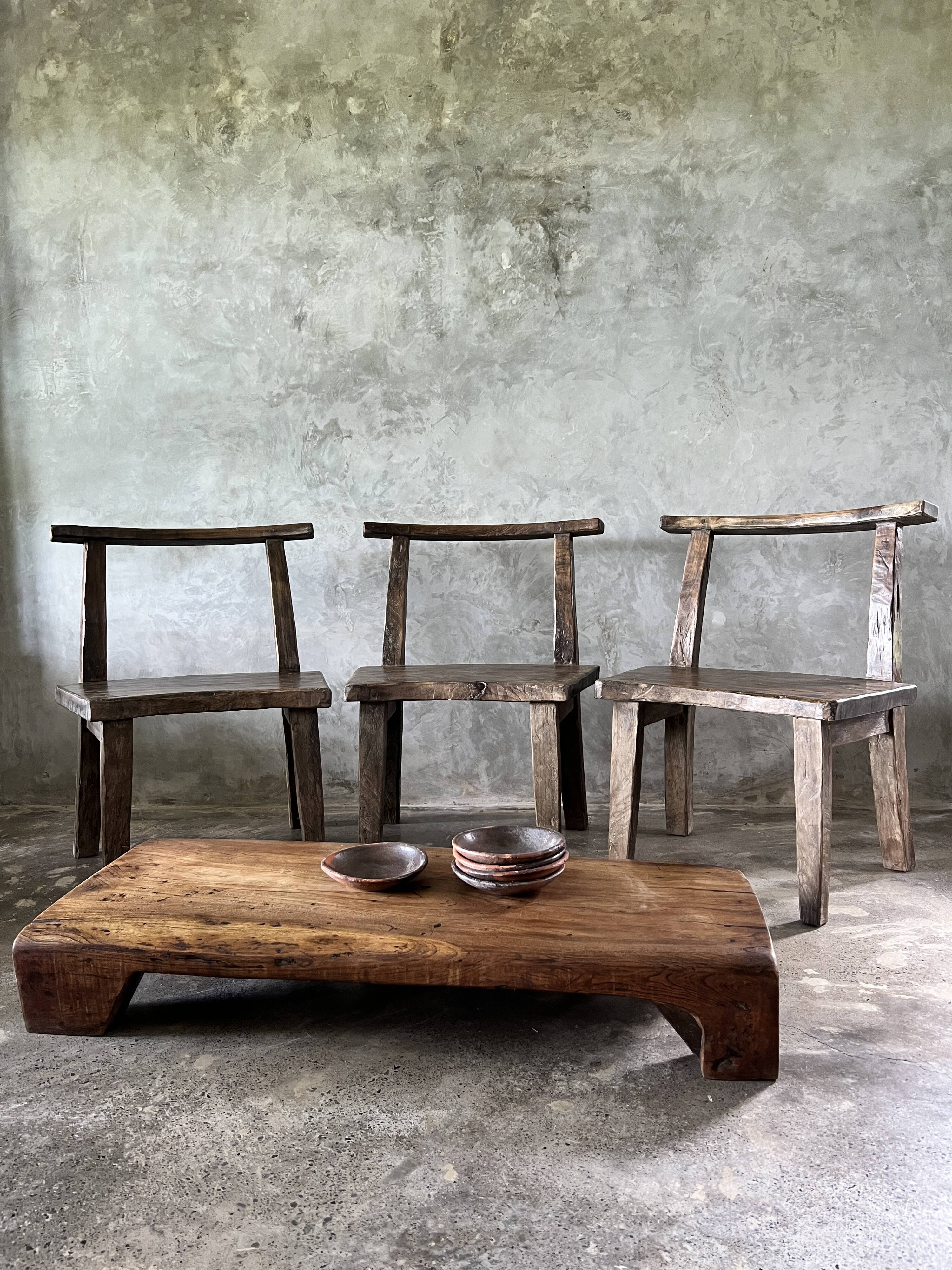 Large old teak chair or armchair H84 L60