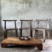 Large old teak chair or armchair H84 L60