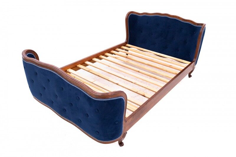 Antique bed, France, circa 1900. After renovation.