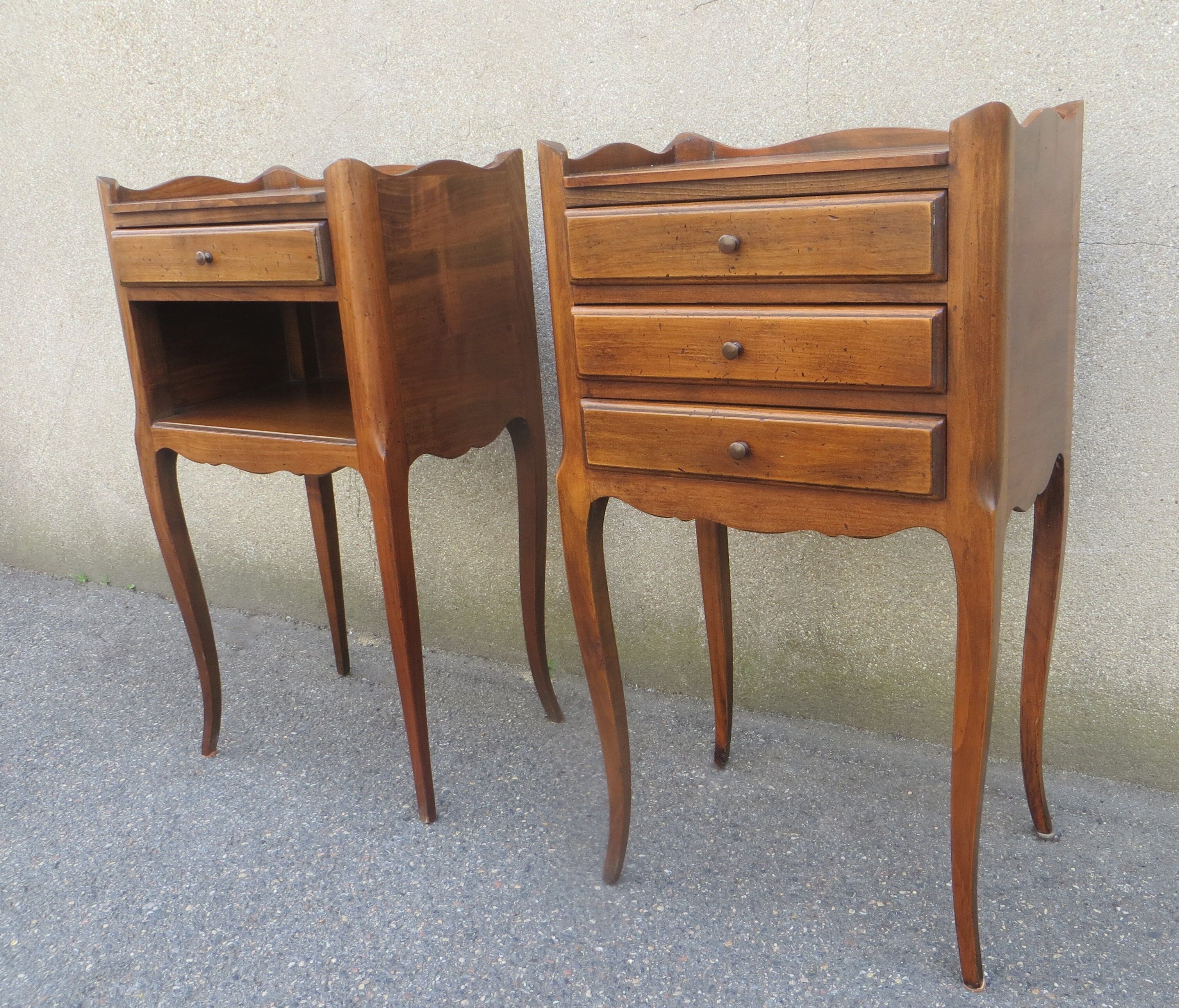 Pair of bedside table Louis XV style