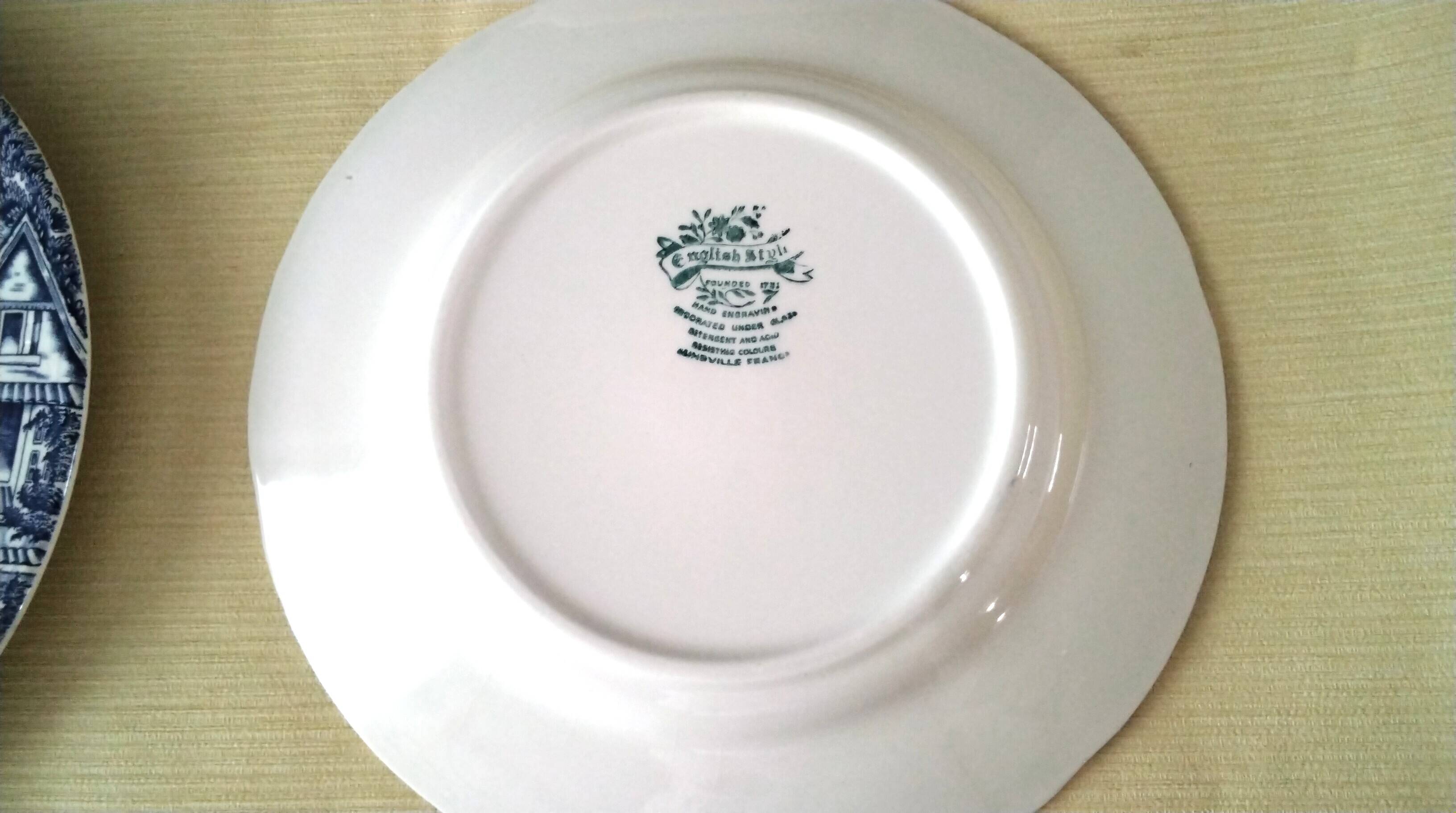 4 flat plates Lunéville Model "English Style"