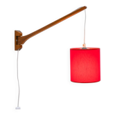 Lampe murale scandinave moderne du milieu du siècle / lampe en teck pivotante