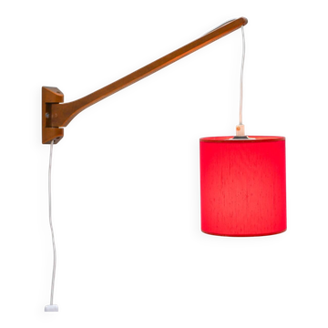 Scandinavian Mid-Century modern Wall lamp/swing teak lamp