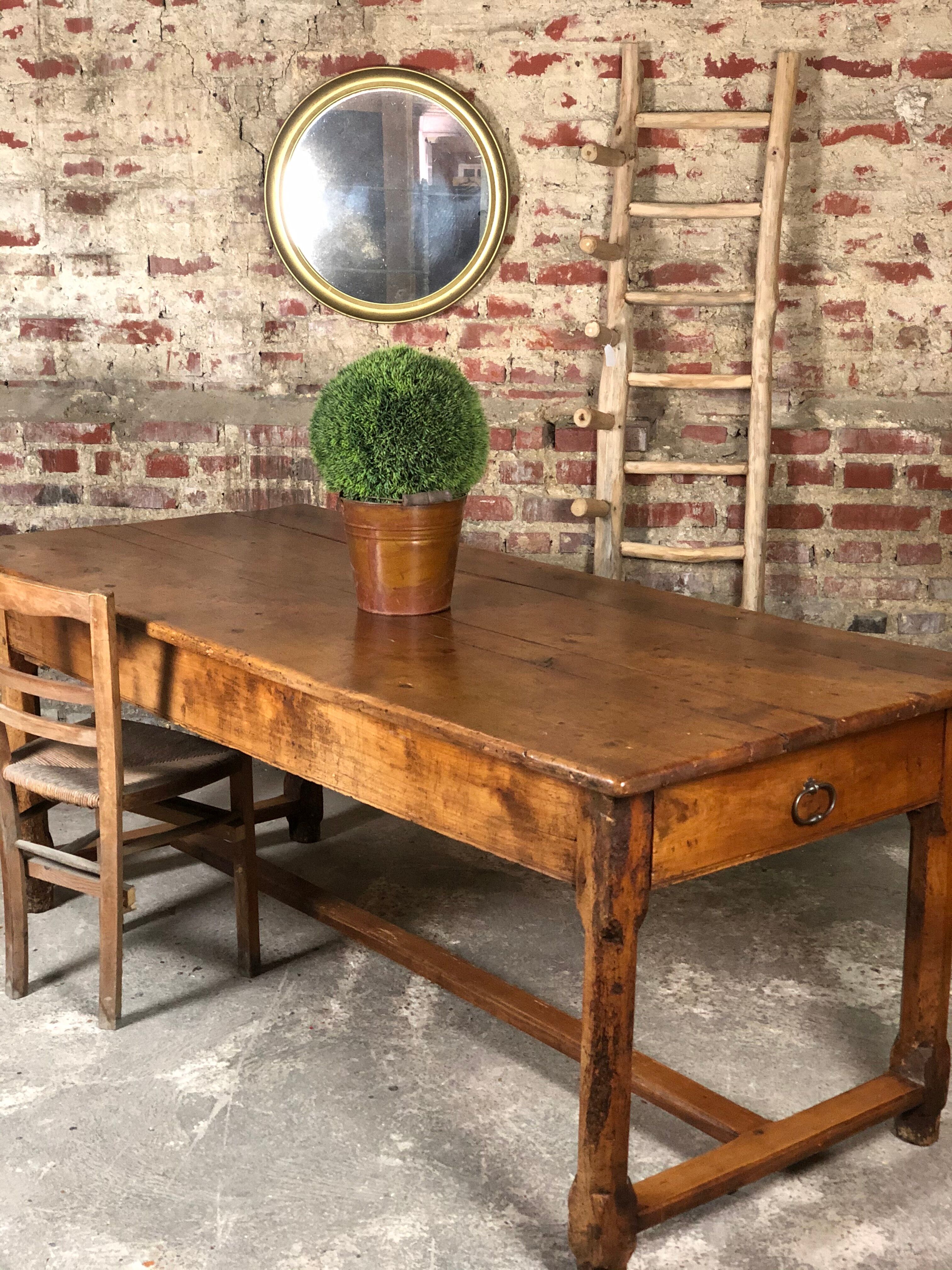 18th century walnut farm table