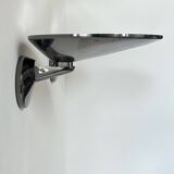 Paire d’appliques vintage, métal chromé, Italie 1970