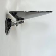 Pair of vintage wall lights, chrome-plated metal, Italy 1970s