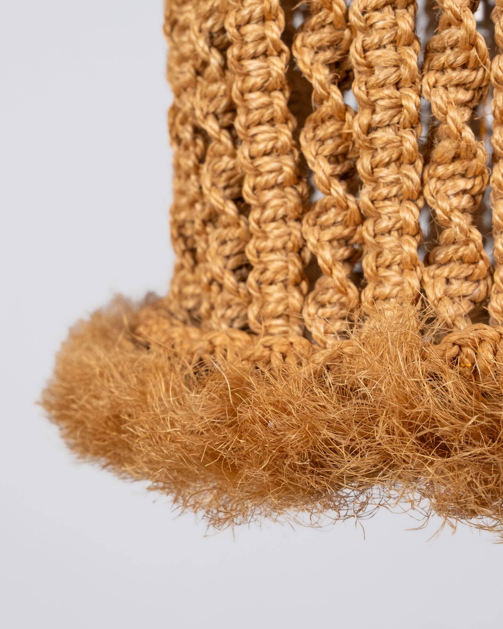 Macramé suspension, Audoux and Minet style, France, 1960s