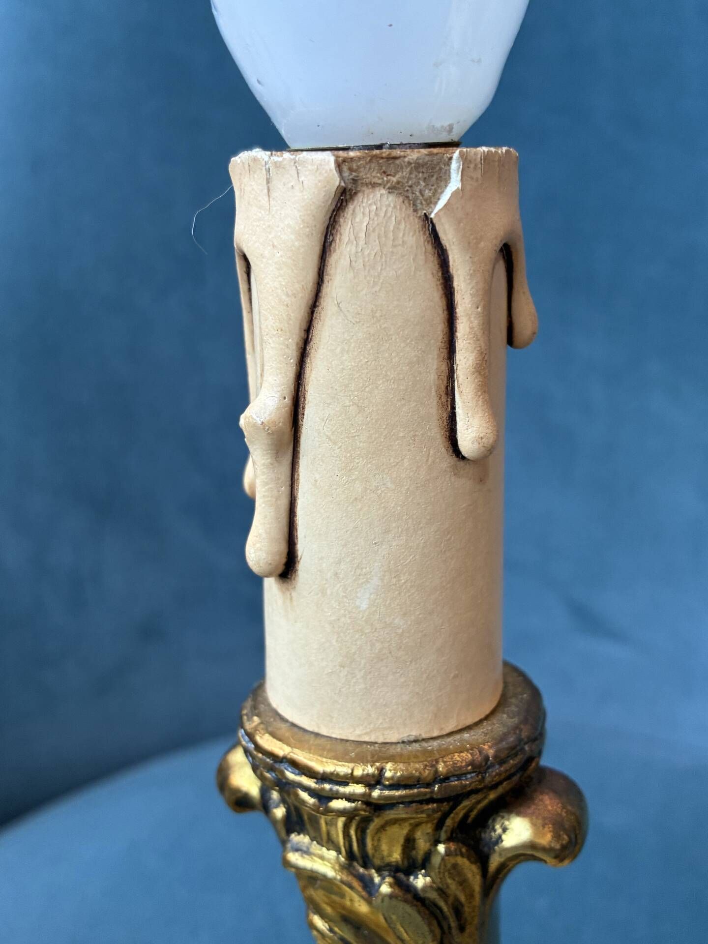 Paire de lampe en bronze style Louis XV