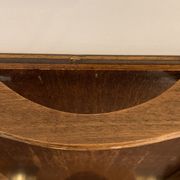 Plateau de service ancien en bois et laiton 61 x 38 cm