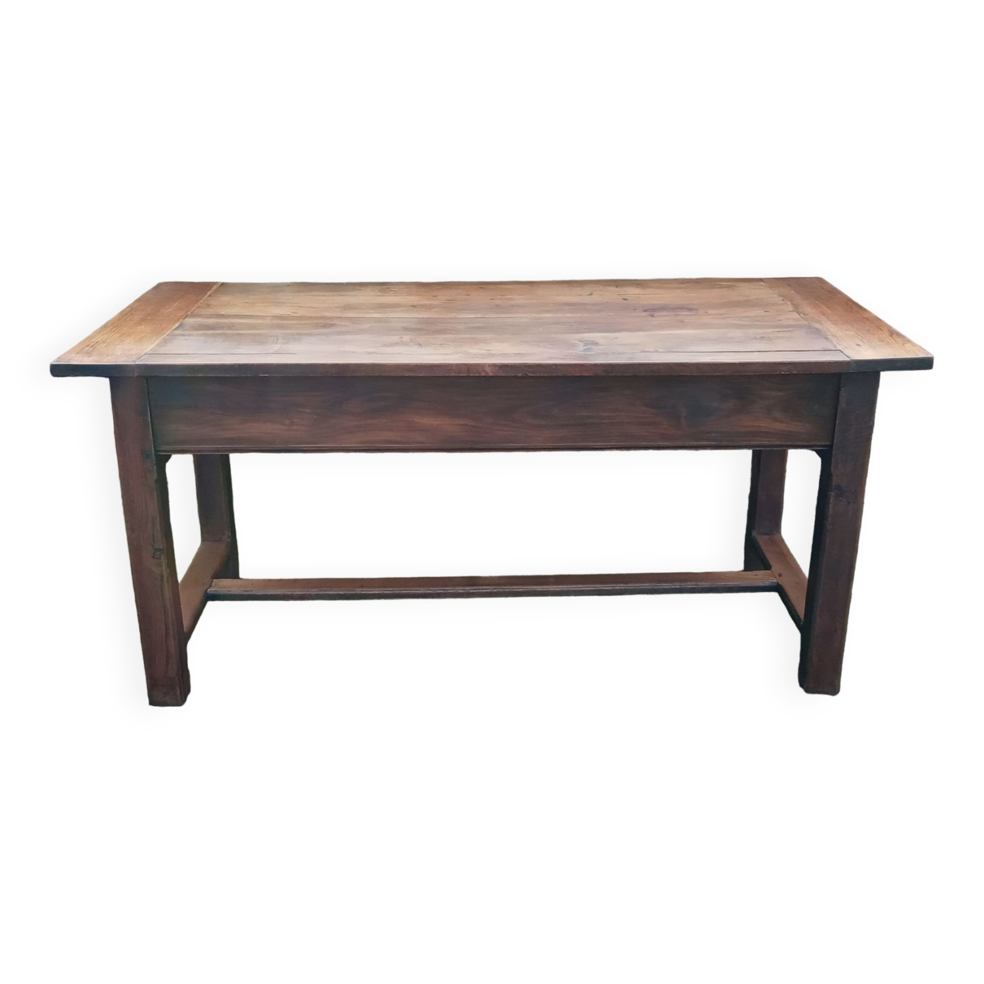 Oak farmhouse table with two large drawers