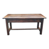Oak farm table with two large drawers
