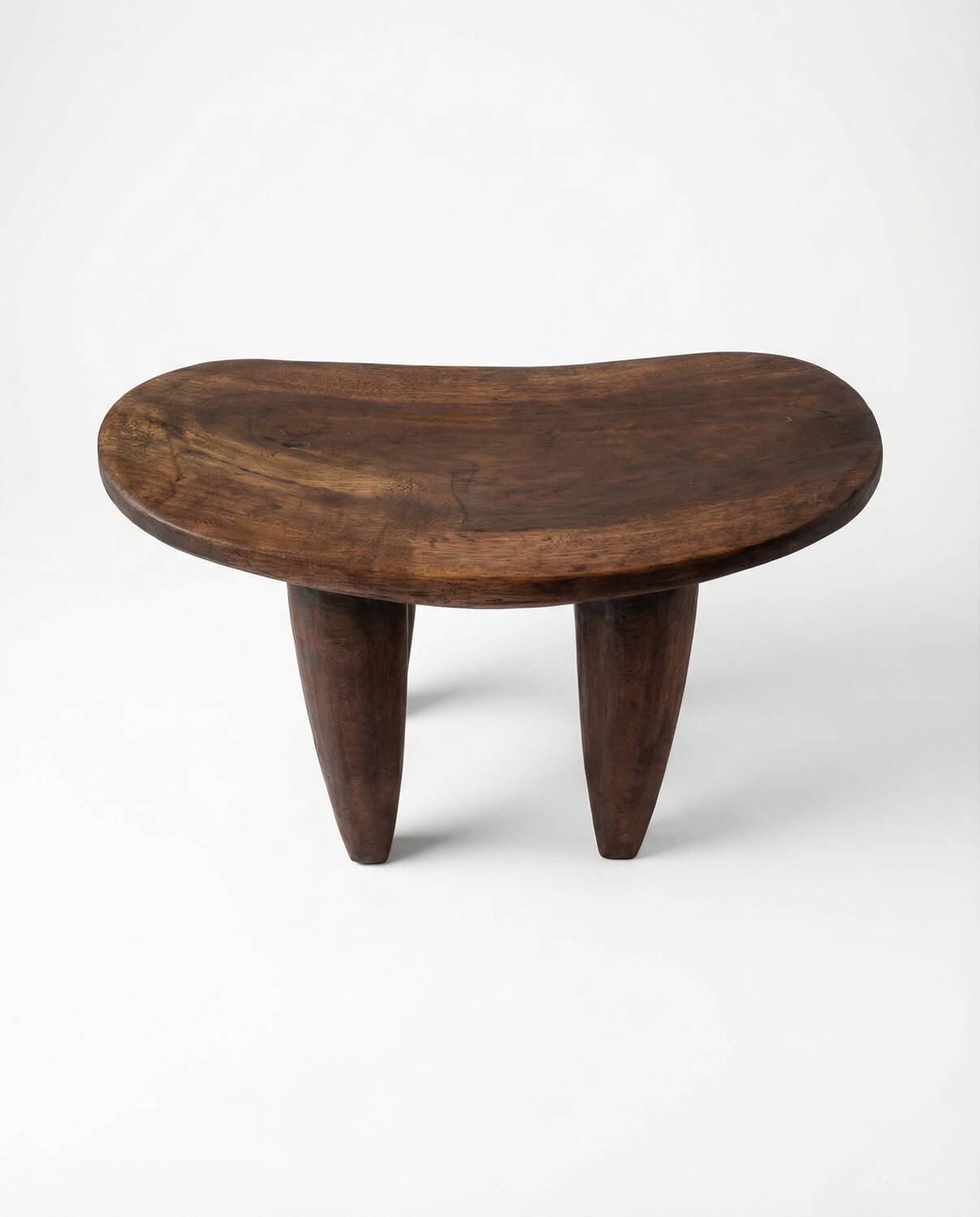 Grand senoufo stool — royal l26 in solid wood n1 - scu piece