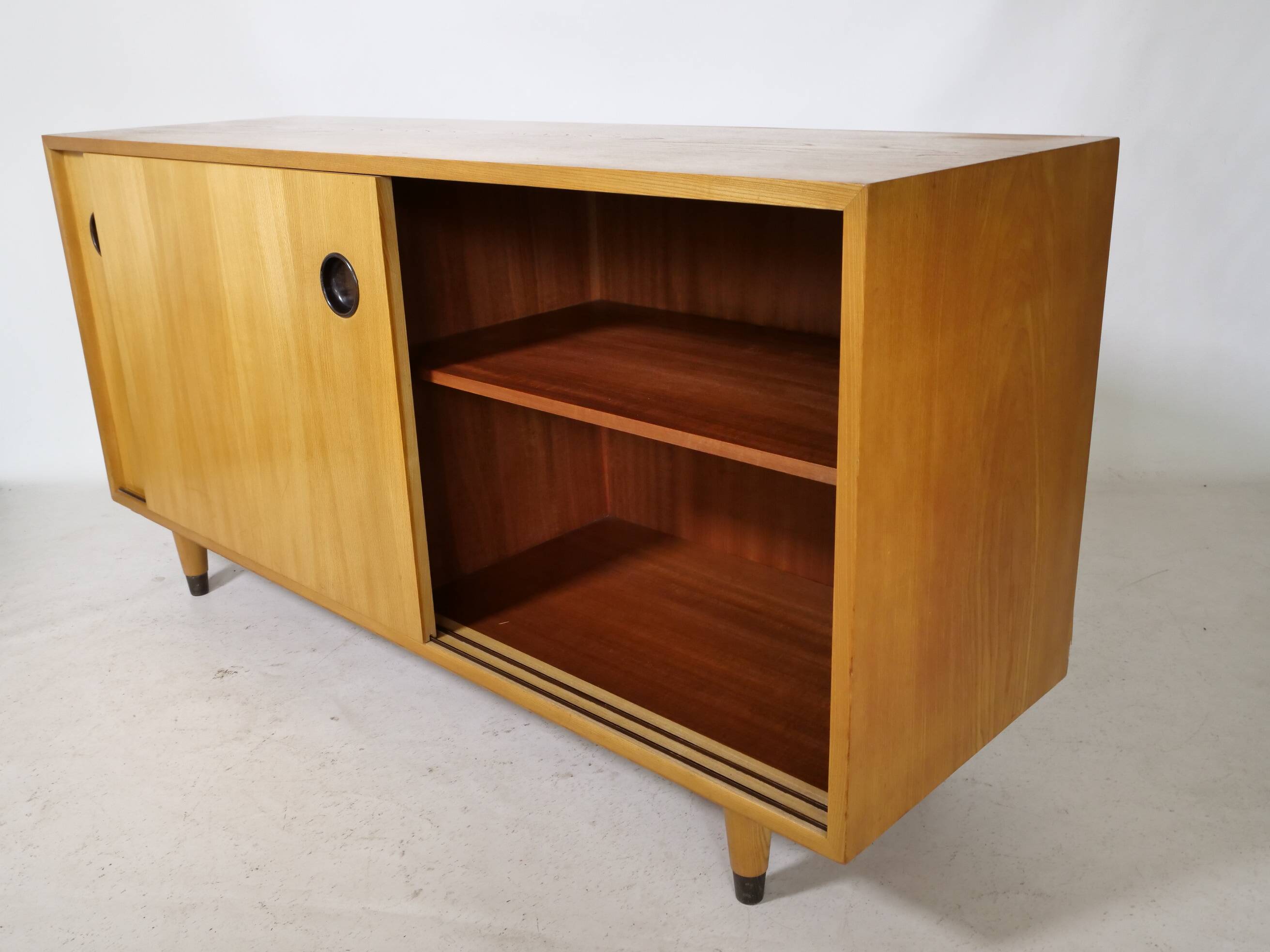 Erich Stratmann Sliding Door Sideboard 1960s Elm