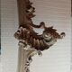 Old wood decoration, pediment, shell
