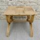Coffee table, rattan checkerboard sofa end