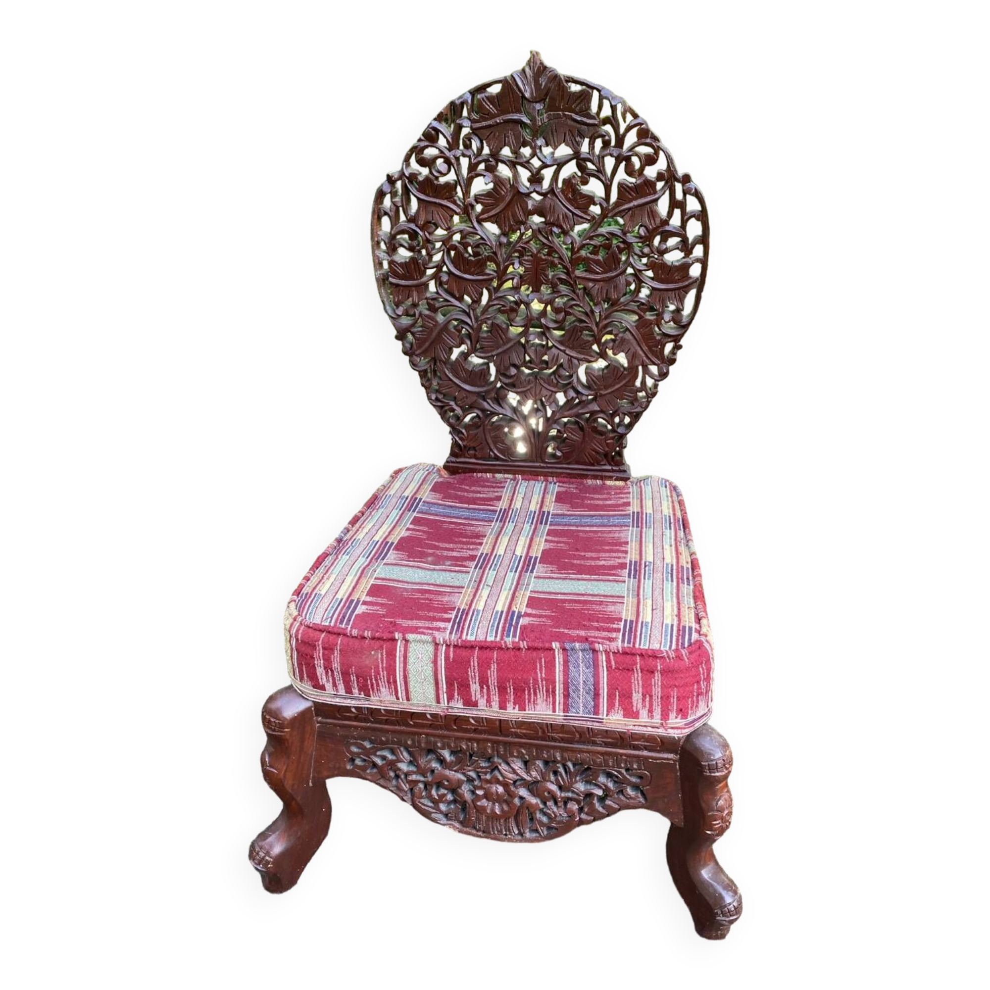 Small Anglo-Indian armchair in exotic wood