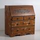 Swedish drop-leaf desk, antique – Scandinavian folk furniture – year 1783