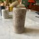 Series of 3 vintage marble candle holders