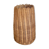 Scalloped rattan vase