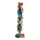 Sculpture en bois polychrome abstraite, attribuée à Ivan Stoyanov, Bulgarie, 1981