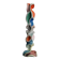 Sculpture en bois polychrome abstraite, attribuée à Ivan Stoyanov, Bulgarie, 1981