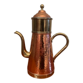 Teapot or coffee maker in copper and vintage brass