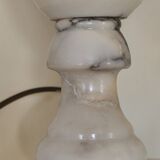 Alabaster lamp base - white stone lamp