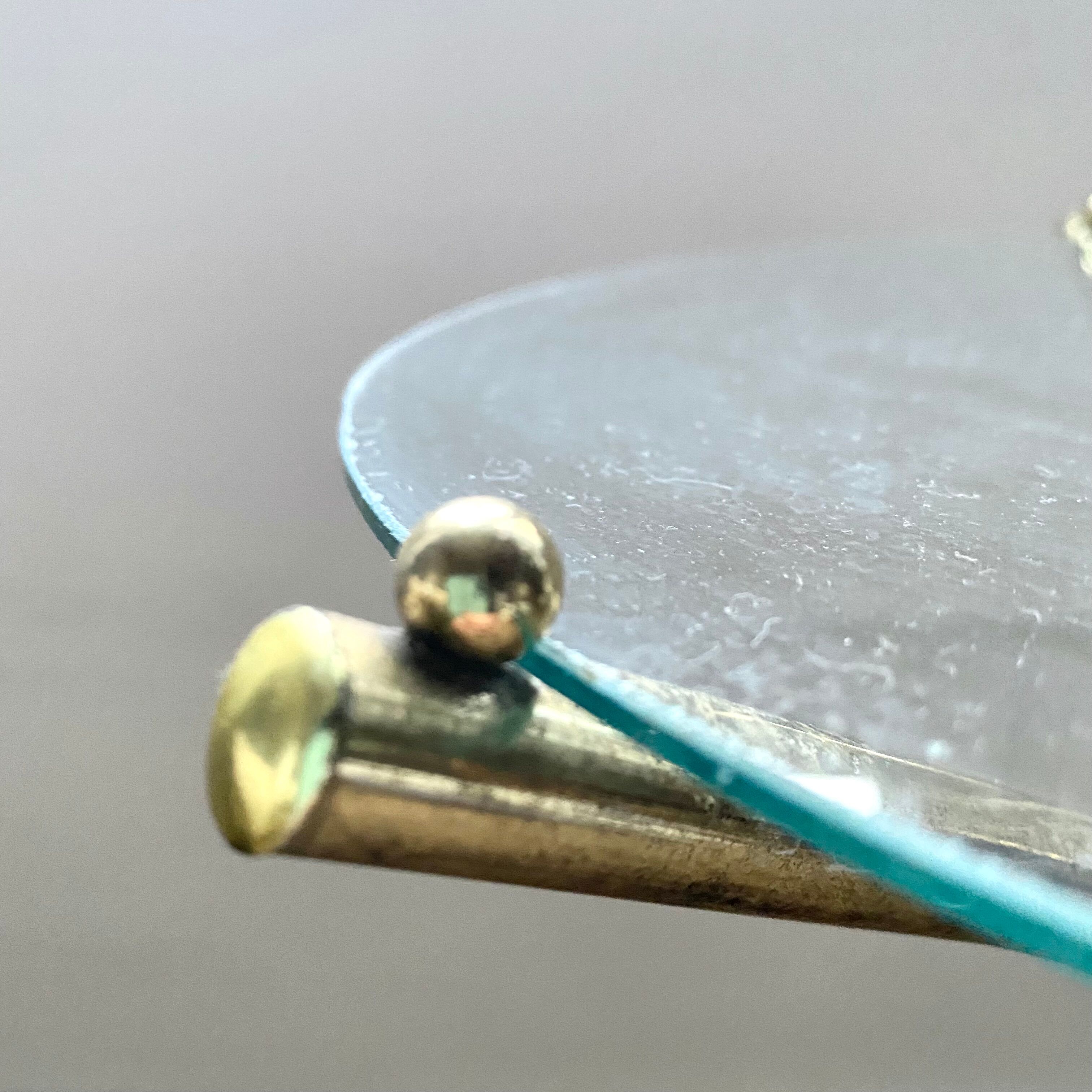Vintage gilded metal side table