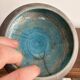 Pocket Vase Bowl Ashtray Raky Signed Pottery Craft Turquoise Z