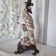 Parrot Candle Holder, Enameled Porcelain and Bronze, Late 19th Century