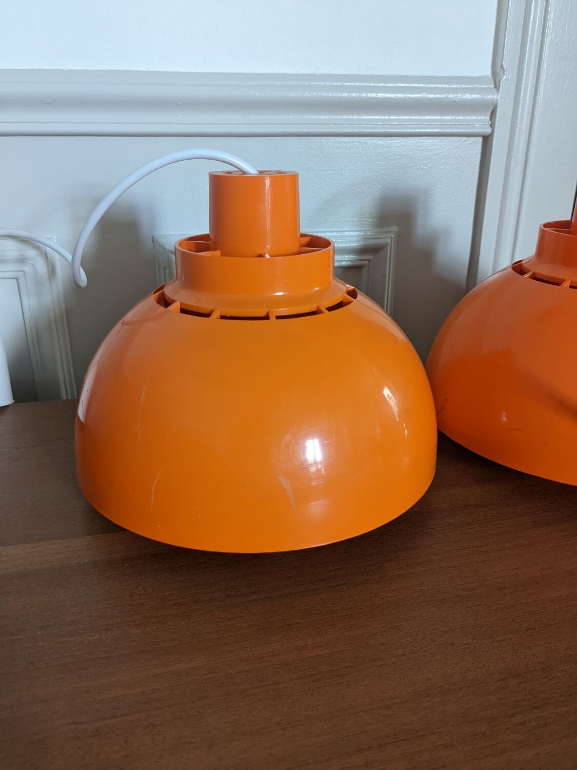 Pair of Danish Minisol pendant lights
